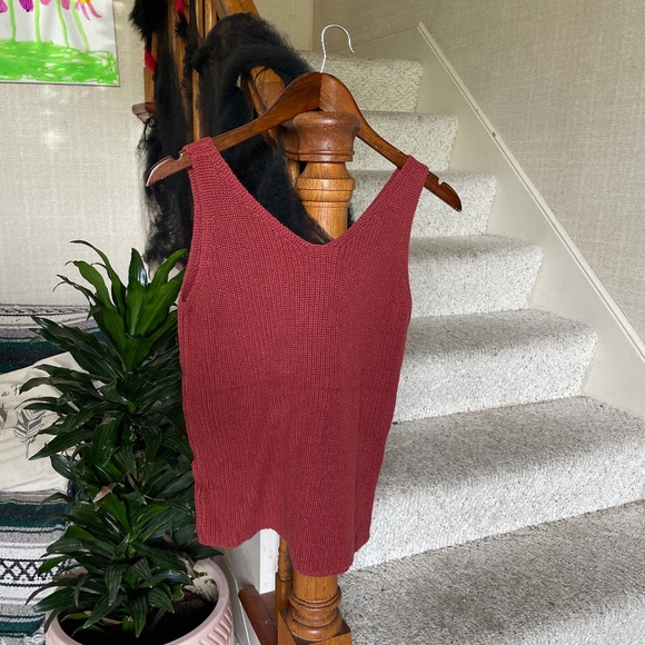 Rustic Knit Bohemian Tank Top - Picture 1 of 8